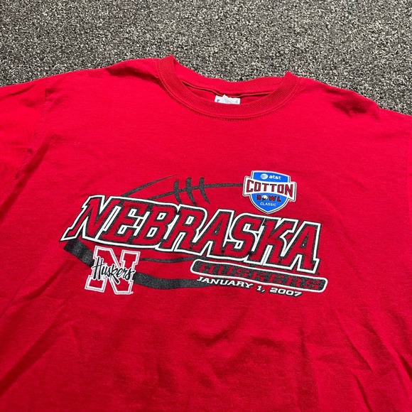 Jerzees Other - Vintage Jerzees Nebraska Huskers 2007 Cotton Bowl T-Shirt Red Mens Medium